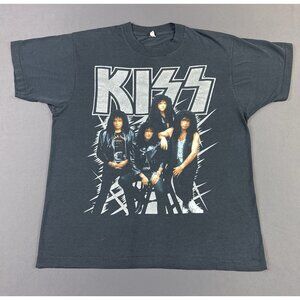Rare Vintage 90s KISS Band Tee Hot In The Shade Concert Tour Promo Black XL Tee